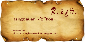 Ringbauer Ákos névjegykártya